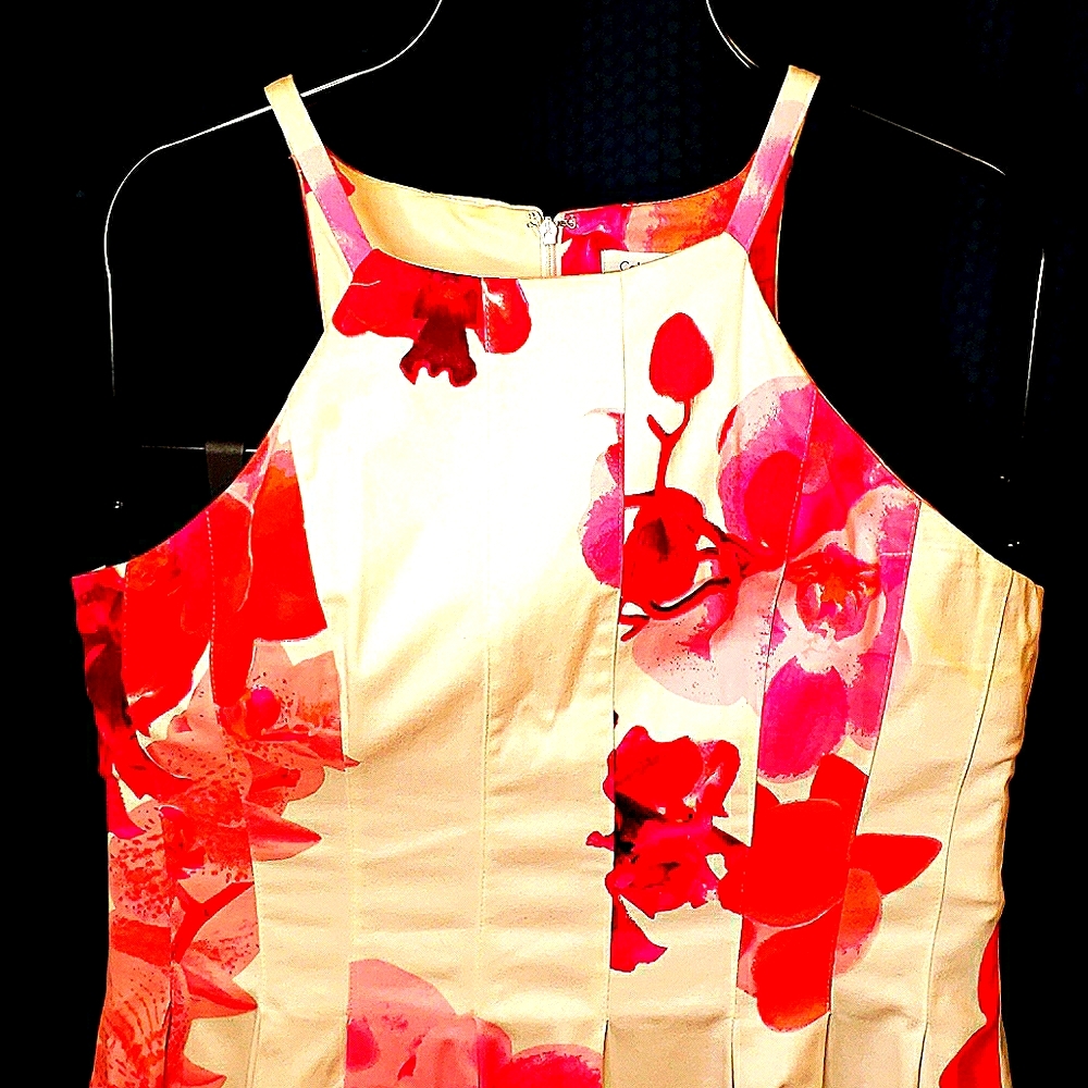 Calvin Klein Orchid Flowers Dress